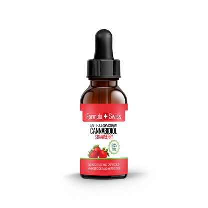 Huile de CBD dans l'huile de fraise 0,2% THC