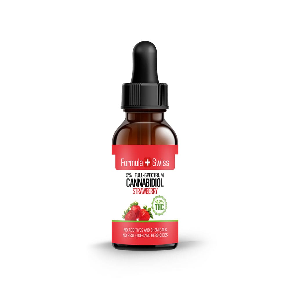 Huile de CBD dans l'huile de fraise 0,0% THC