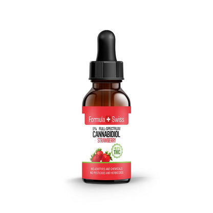 Huile de CBD dans l'huile de fraise 0,0% THC