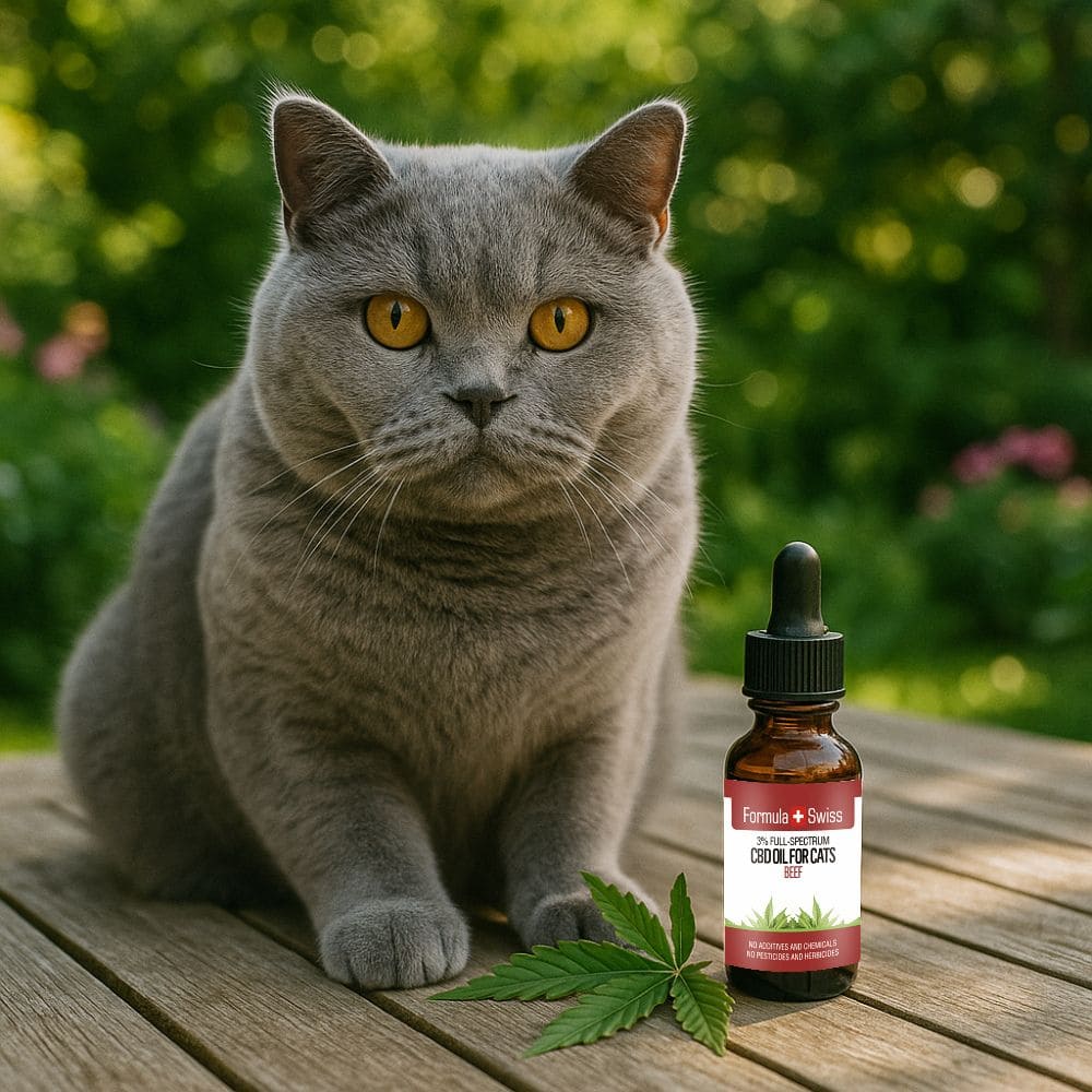 Huile de CBD pour le bœuf pour chats