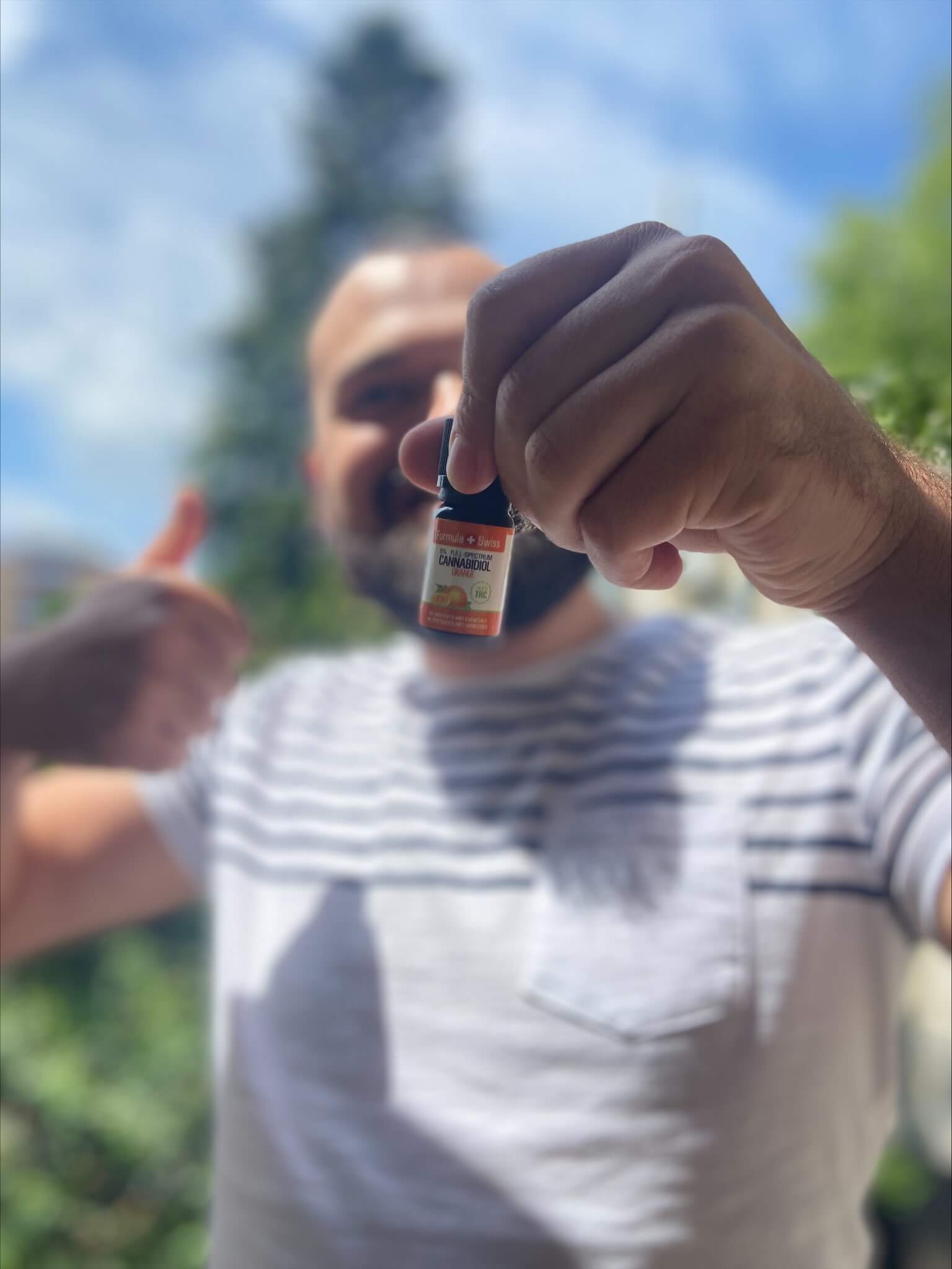 Formule Huile de CBD biologique suisse dans l'huile d'orange