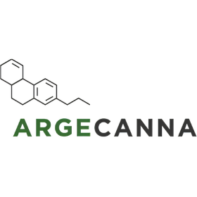 ARGECANNA logo de l'association de l'industrie du cannabis en vert et gris sur un fond transparent.
