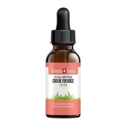 Huile de CBD dans l'huile MCT avec l'arôme de saumon pour les chiens