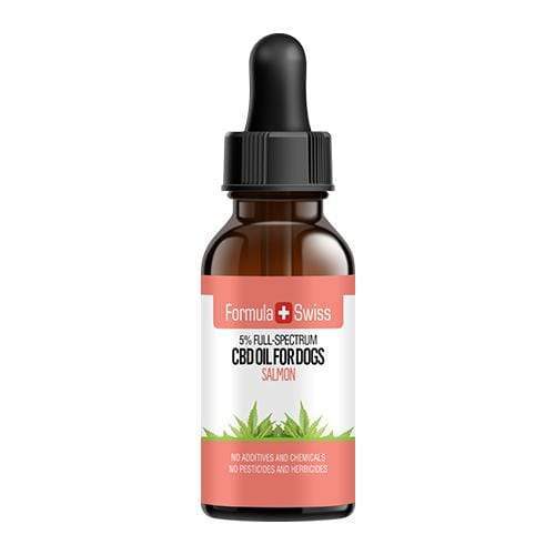 Huile de CBD dans l'huile MCT avec l'arôme de saumon pour les chiens